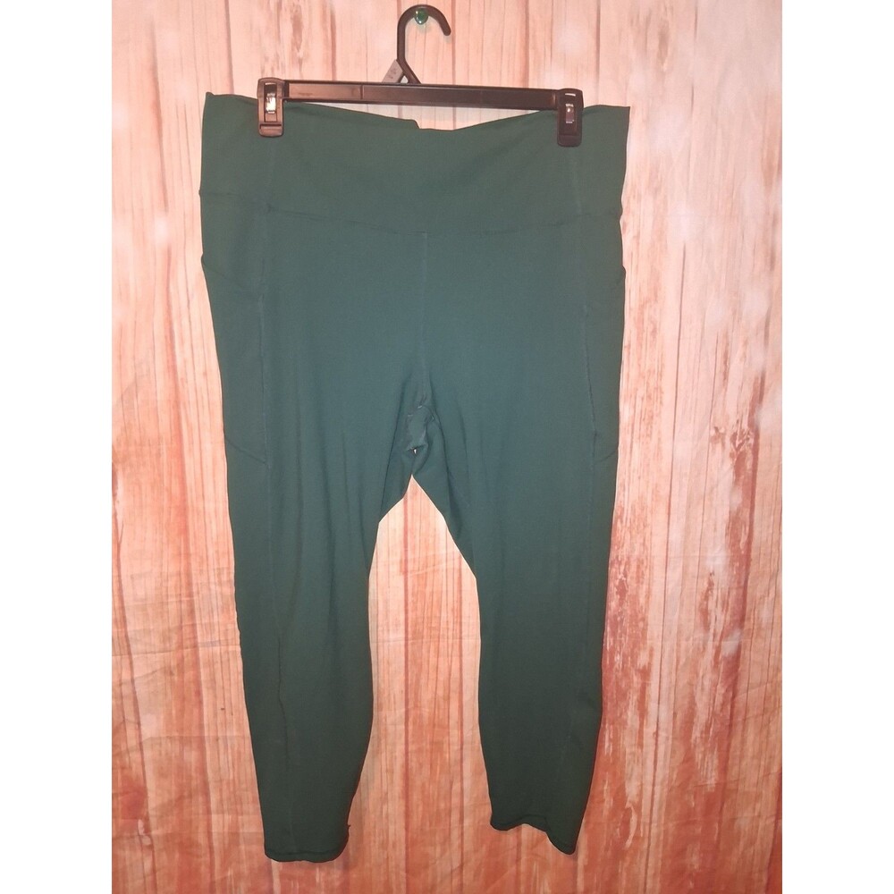 Pure Luxe Fabletics Green Crop Pull-on Leggings Sz 3X